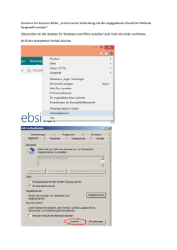 Onedrive for Business fehler „Es kann keine Verbindung mit der