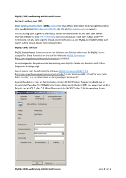MySQL-ODBC-Verbindung mit Microsoft Access Seite 1 von 5