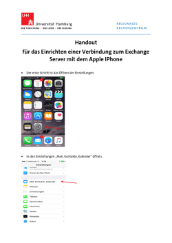 Handout f&uuml;r die Verbindung eine Apple IPhones