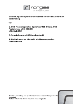 Einbindung von Speicherlaufwerken in eine ICA oder RDP