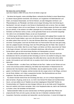 Die kleine Ida und ihre Brüder nach Erich Kästner (1899