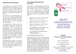 Informationsfolder - Brustgesundheitszentrum Graz West