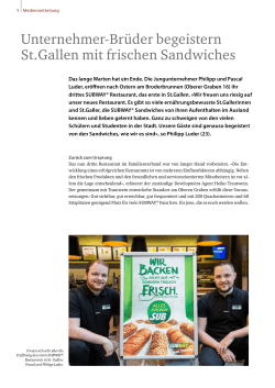 Unternehmer-Brüder begeistern St.Gallen mit frischen Sandwiches