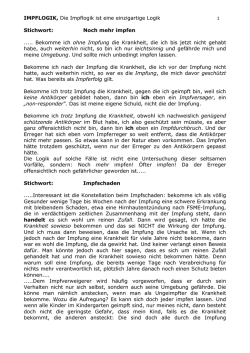 IMPFLOGIK, Die Impflogik ist eine einzigartige Logik Stichwort: Noch