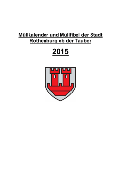 M&uuml;llkalender und M&uuml;llfibel der Stadt Rothenburg ob der Tauber
