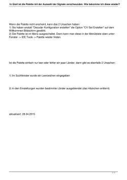 In Qrail ist die Palette mit der Auswahl der Signale