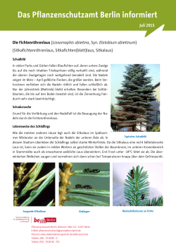 Das Pflanzenschutzamt Berlin informiert