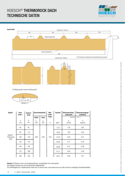 Technisches Datenblatt Hoesch&reg; Thermorock Dach