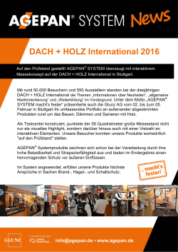 DACH + HOLZ International 2016