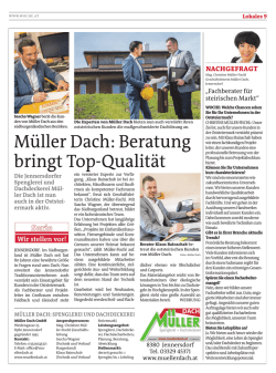 M&uuml;ller Dach: Beratung bringt Top-Qualit&auml;t