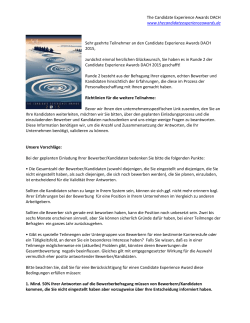 Guidelines - &Uuml;ber die Candidate Experience Awards DACH