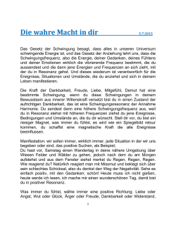 Die wahre Macht in dir