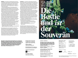 Einf&uuml;hrung Die Ausstellung &bdquo;Die Bestie und ist der Souver&auml;n