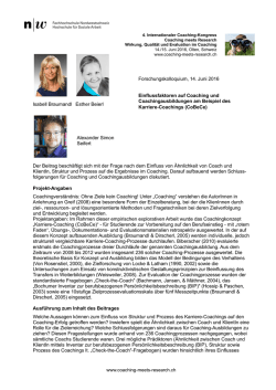 Einflussfaktoren auf Coaching und Coaching
