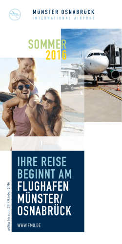 ihre reise beginnt am flughafen m&uuml;nster/ osnabr&uuml;ck 2016 sommer