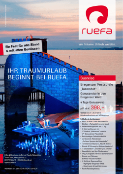 IHR TRAUMURLAUB BEGINNT BEI RUEFA.