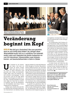 Ver&auml;nderung beginnt im Kopf