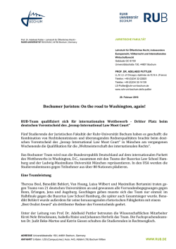 Bochumer Juristen: On the road to Washington, again!