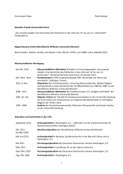 CV - Universität Erfurt