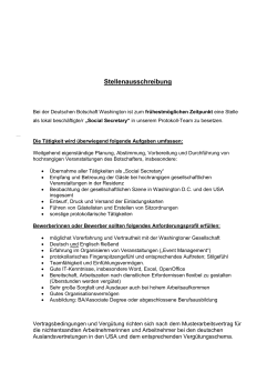 Stellenausschreibung