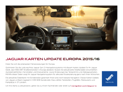 JAGUAR KARTEN UPDATE EUROPA 2015/16