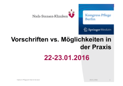 Vorschriften vs. Möglichkeiten in der Praxis