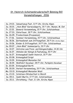 2016 Veranstaltungen - St.-Heinrich