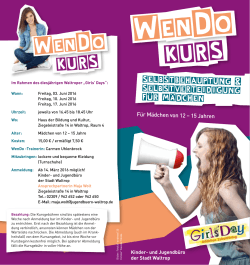 WenDo-Kurs für Mädchen - Kinder
