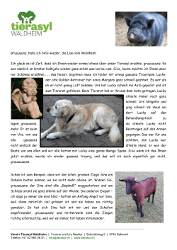 Frühlingsbericht 2015 - Tierasyl Waldheim