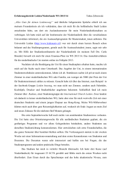 Erfahrungsbericht Leiden T. Zebrowski