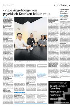 &laquo;Viele Angeh&ouml;rige von psychisch Kranken leiden mit&raquo;