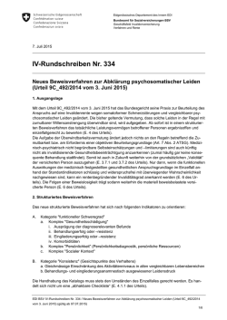 IV-Rundschreiben Nr. 334 - Bundesamt für Sozialversicherungen