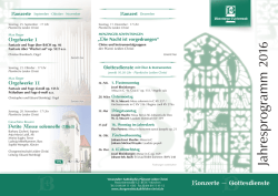 Jahresprogram m - Chorgemeinschaft Leiden Christi