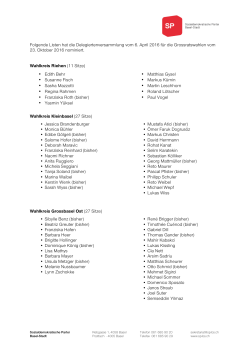 Liste der Nominierten - SP Basel