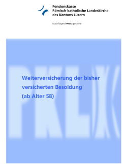 Weiterversicherung der bisher versicherten Besoldung (ab Alter 58)