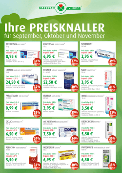 Ihre PREISKNALLER - Kleeblatt Apotheken