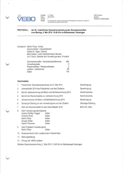 DanielThommen bisher - VEBO Genossenschaft