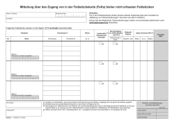 Mitteilung über den Zugang von in der Feldstückskarte