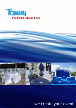 we create your event - Tommy Entertainment