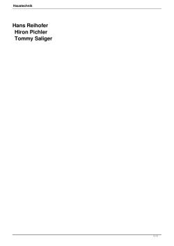 Hans Reihofer Hiron Pichler Tommy Saliger
