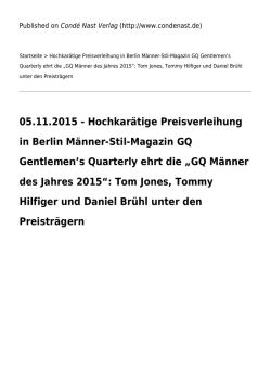 GQ M&auml;nner des Jahres 2015