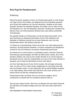 Eine Puja f&uuml;r Pandaravasini