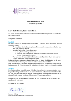 Infos - Bundeswettbewerb Fremdsprachen