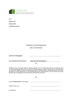 Inspektions- und Wartungsvertrag