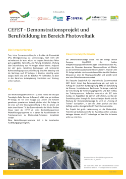 CEFET - Demonstrationsprojekt und Berufsbildung im Bereich
