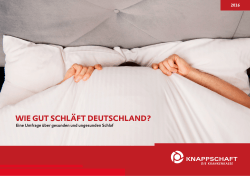 wie gut schläft deutschland?