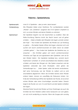 Palermo - Spielanleitung