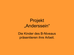 Projekt „Anderssein“