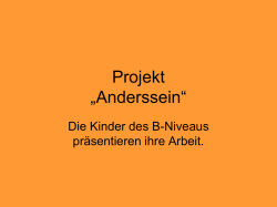 Projekt &bdquo;Anderssein&ldquo;