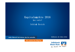 Kapitalmarkt Aktuell - Volksbank Rhein-Ruhr
